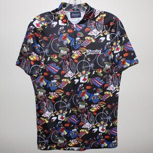 gorgeous vintage Tommaso cycling jersey Nicole Miller montage print Canada Lotto